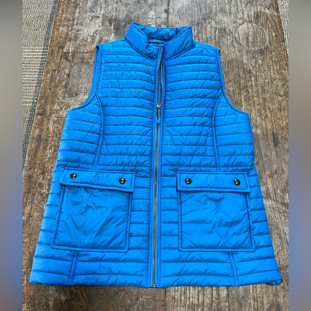 Vineyard Vines Vest Size Small Blue Quilted Spring Vest